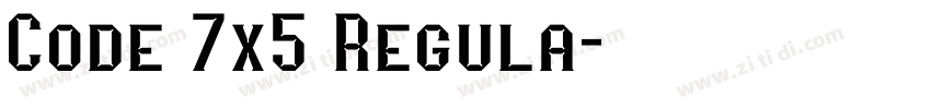 Code 7x5 Regula字体转换